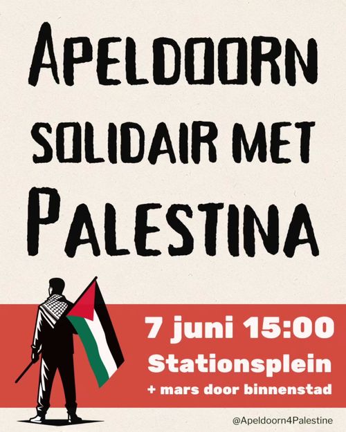 Apeldoorn solidair met Palestina

7 juni 15:00
Stationsplein
+ mars door binnenstad