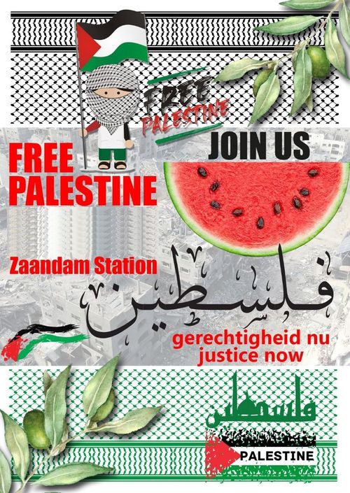 Free Palestine @ Station Zaandam